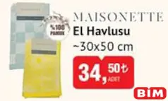 MAİSONETTE EL HAVLUSU 30X50 CM